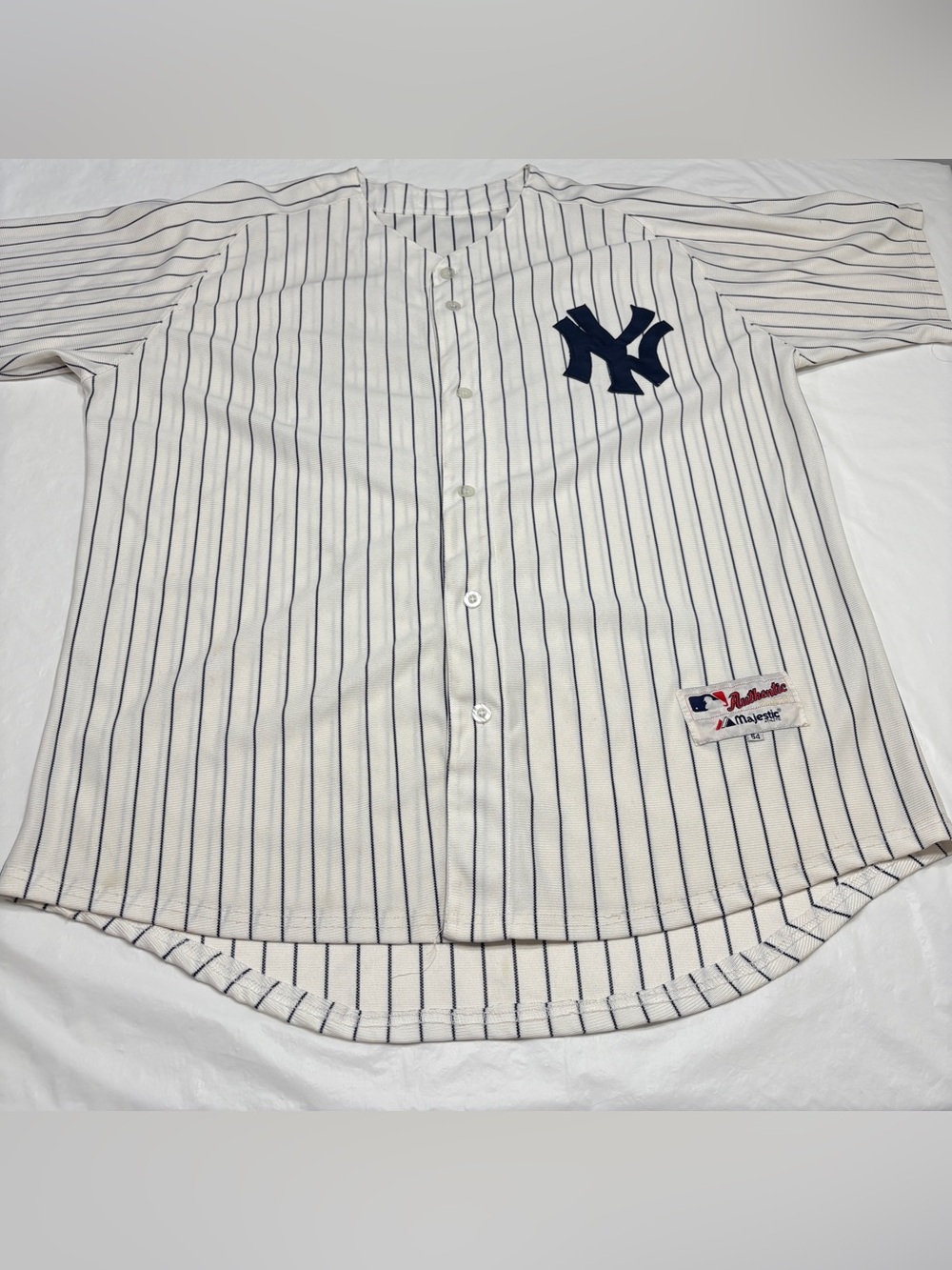 Majestic Robinson Cano #24 Blank New York Yankees Pinstripe Jersey Men’s 54 3XL